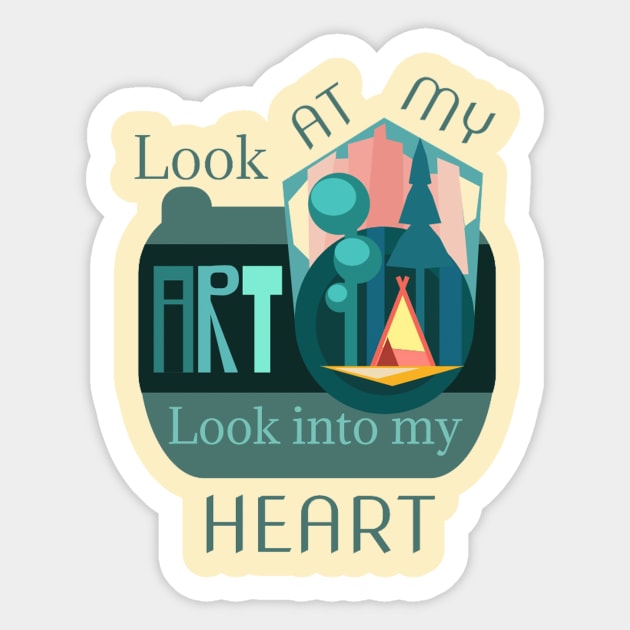 Look at my art ... Sticker by Evenguard